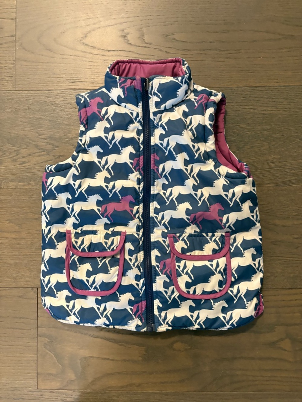 Hatley girls unicorn reversible spring vest 5 NWT